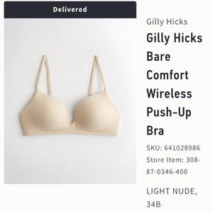 NWT Gilly Hicks Hollister 34B Push Up Bra